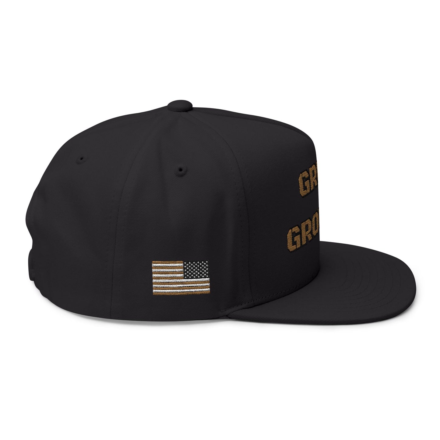 Grunt Grounds Embroidered Flat Bill Cap