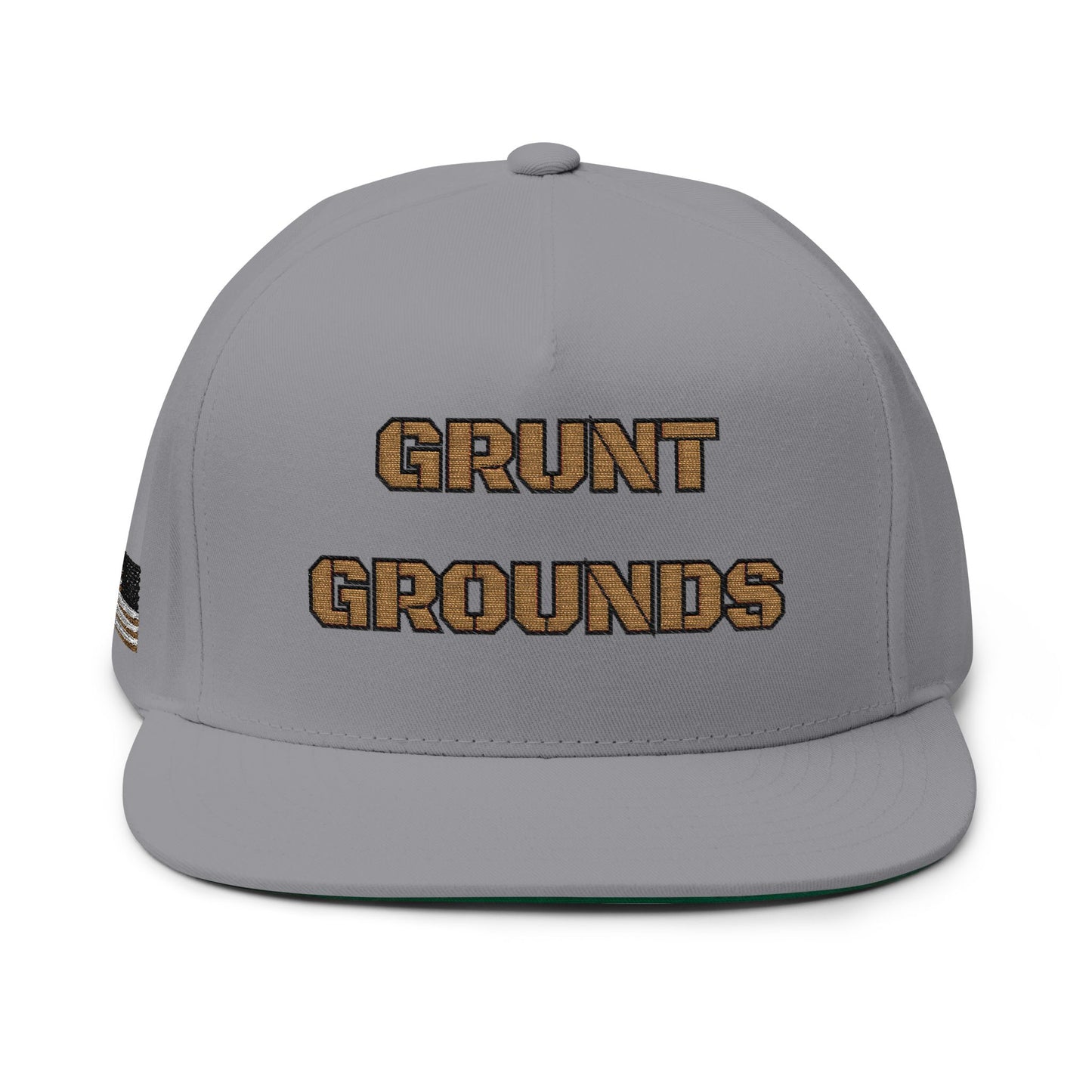 Grunt Grounds Embroidered Flat Bill Cap