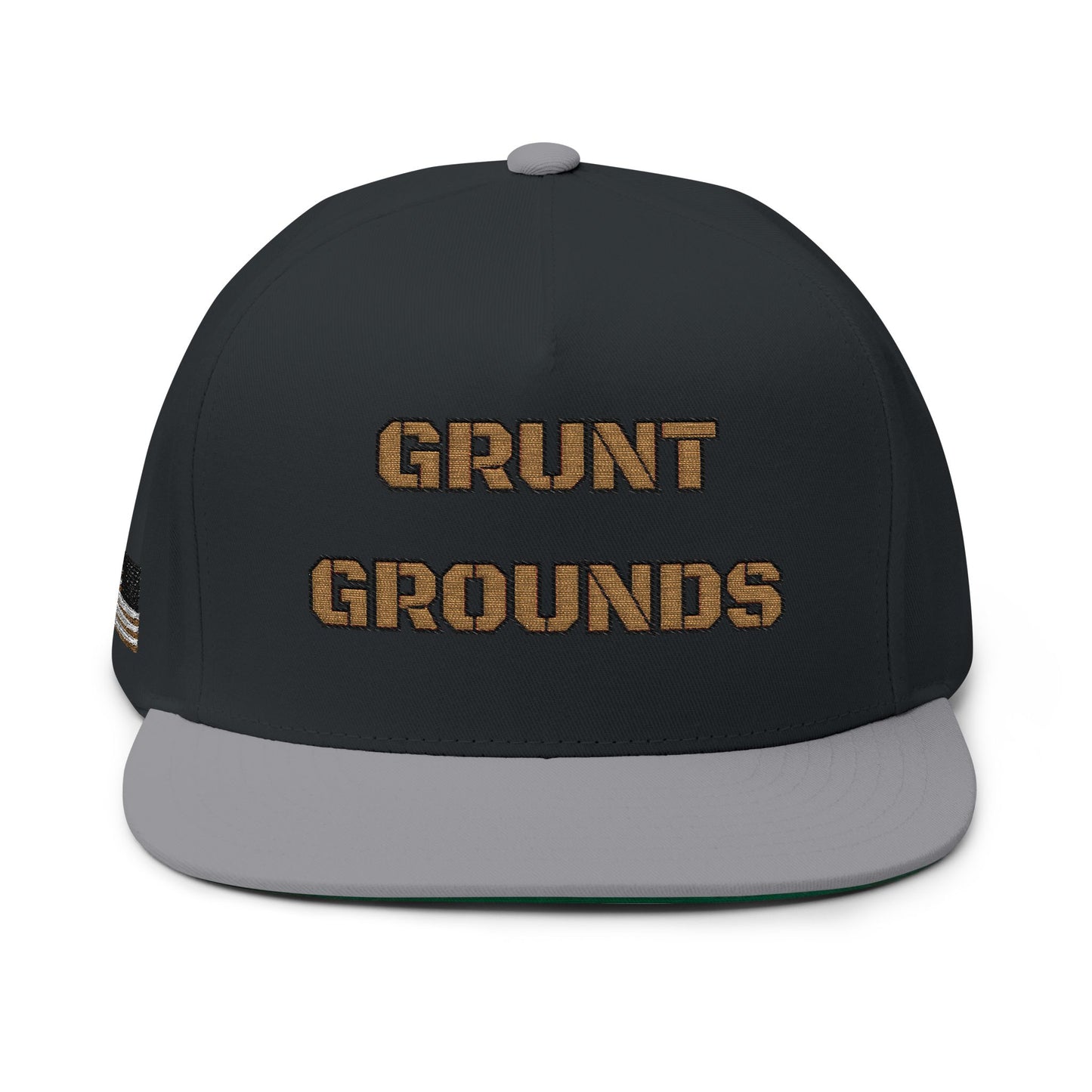 Grunt Grounds Embroidered Flat Bill Cap
