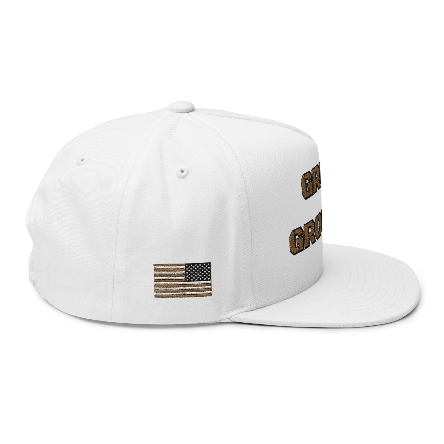 Grunt Grounds Embroidered Flat Bill Cap