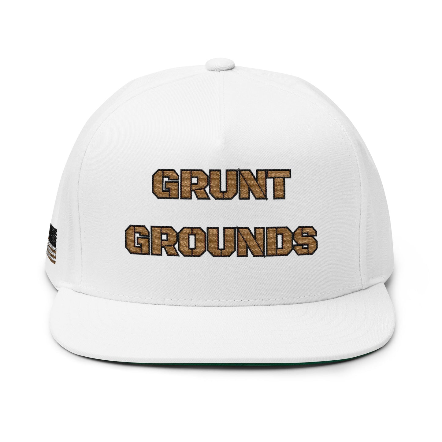 Grunt Grounds Embroidered Flat Bill Cap