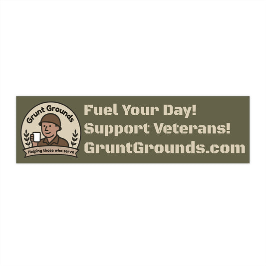 Veteran Support Bumper Sticker — "Fuel Your Day! Support Veterans!"