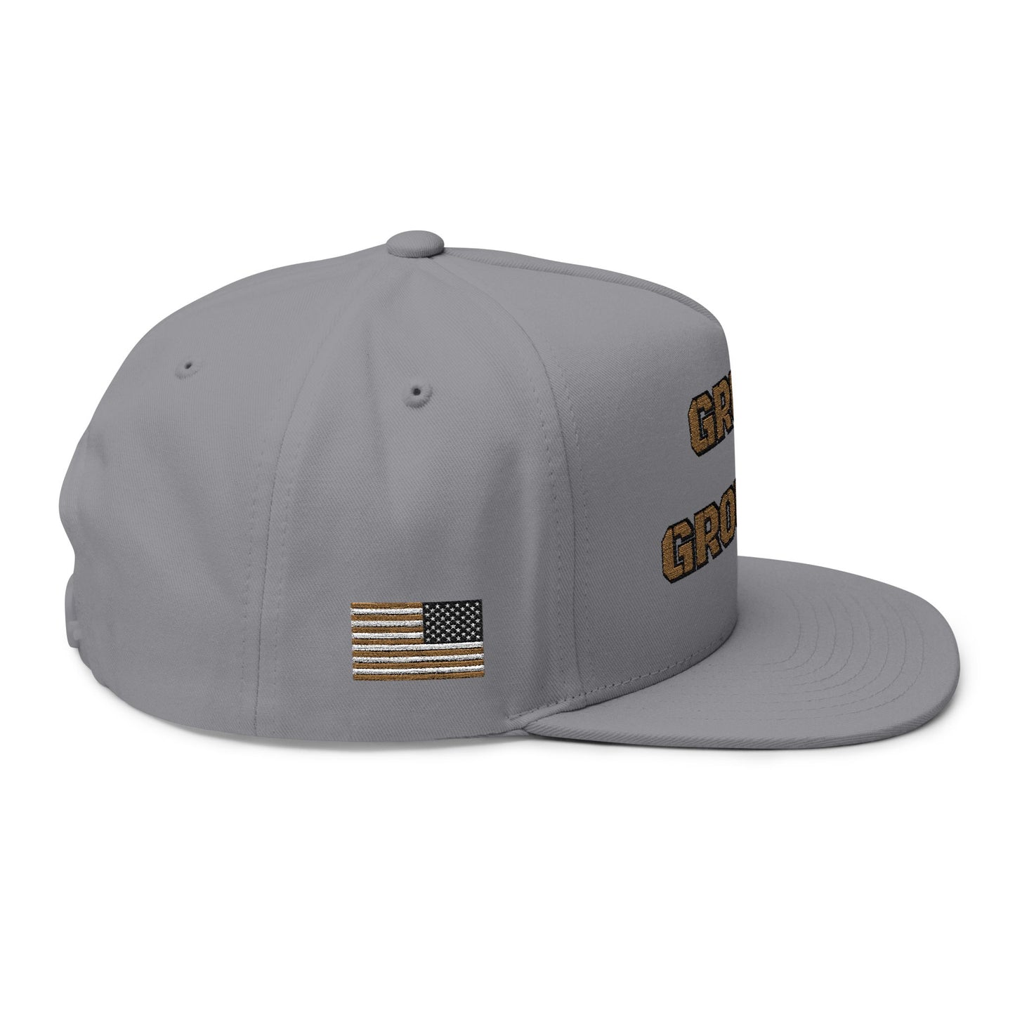 Grunt Grounds Embroidered Flat Bill Cap